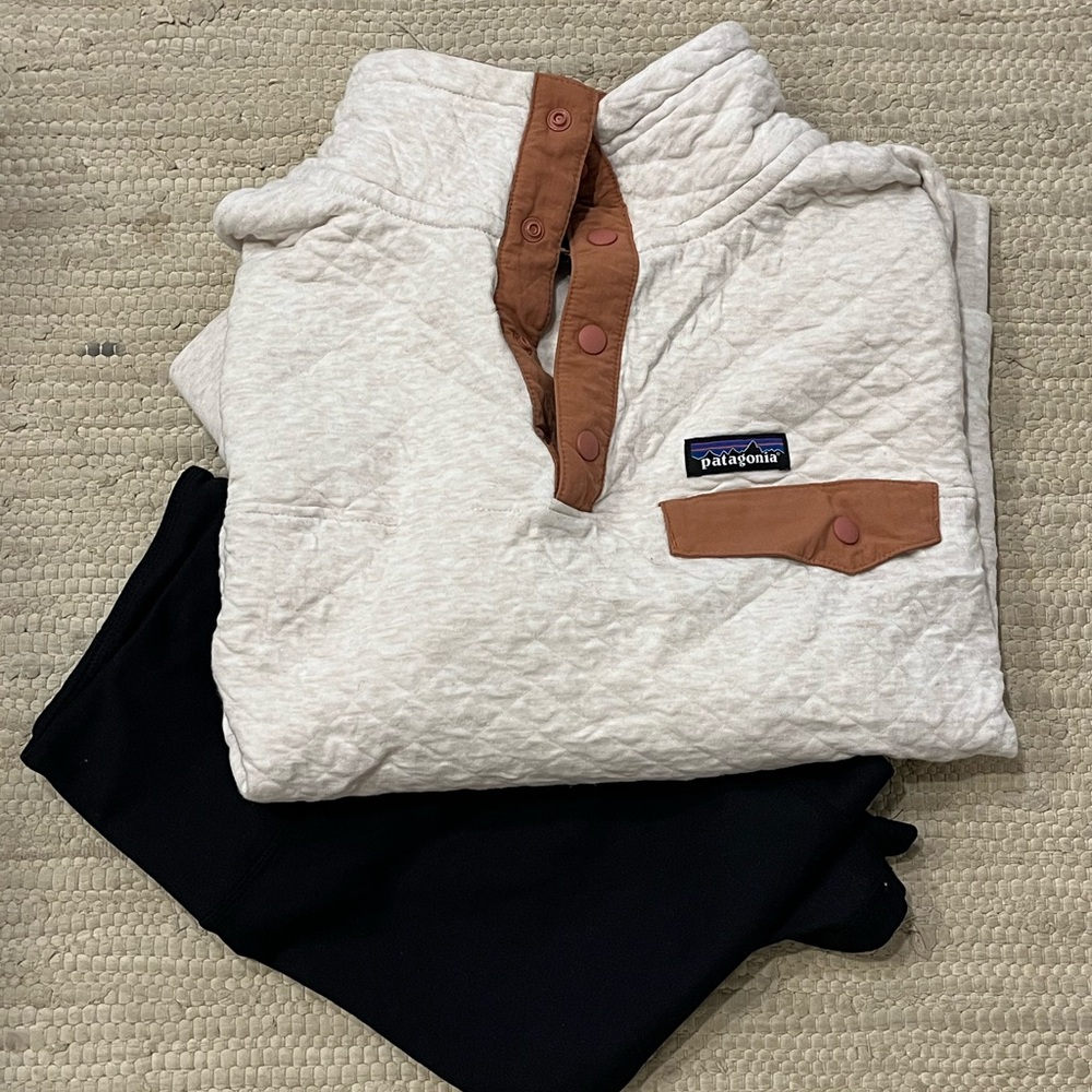Dusty Rose Quilted Snap T Patagonia Pullover
